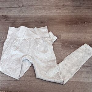 Gymshark Light Gray Textured Leggings